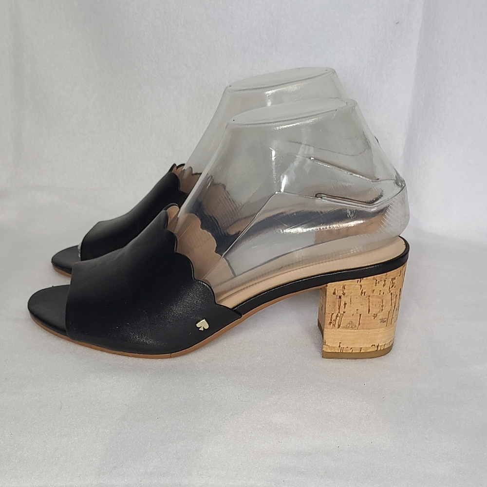 Kate Spade Warren Scalloped Leather Sandals Mules Size 7.5 - Picture 10 of 16